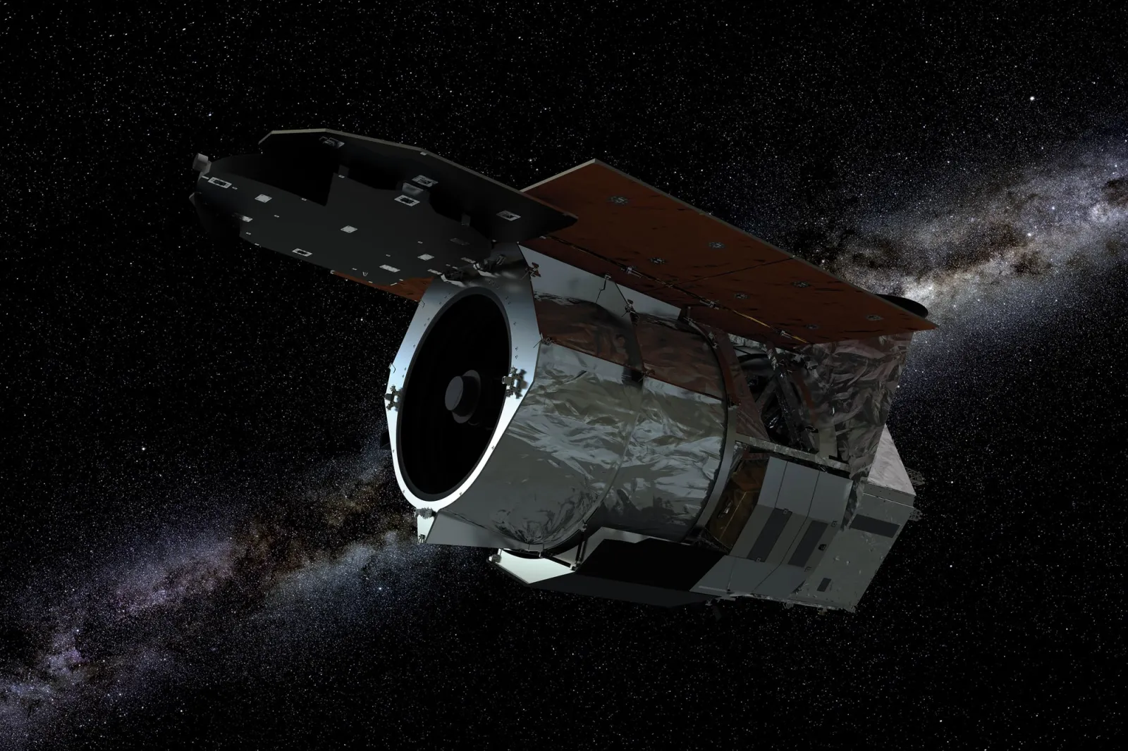 Concepção artística do Telescópio Espacial Nancy Grace Roman, da NASA